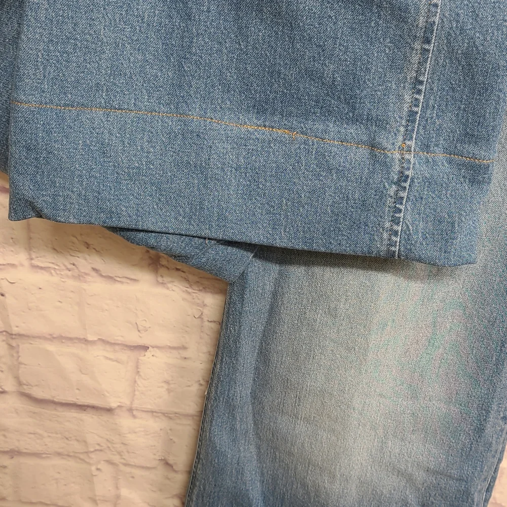 J.Crew 96 Denim Trouser Wide Leg High Rise Patch Pocket Blue Jeans 30‎